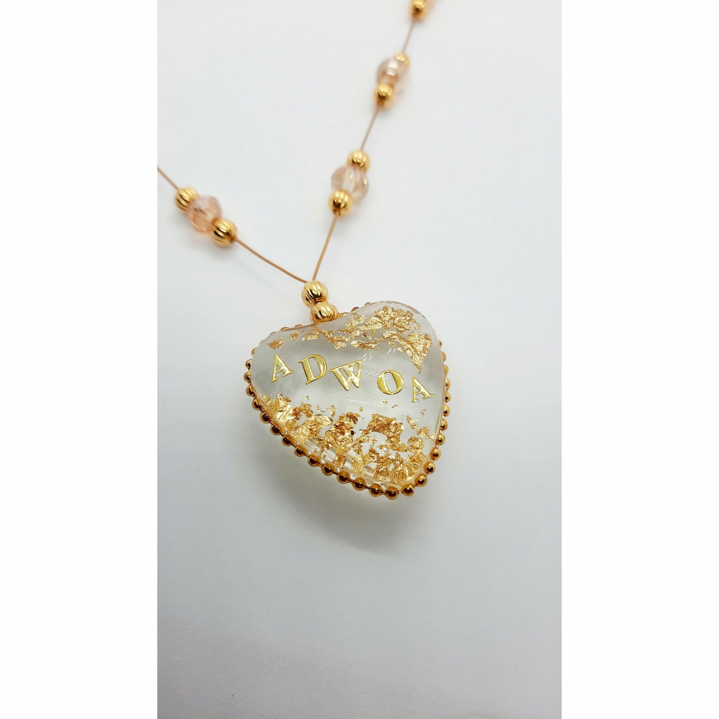 "OR TRANSPARENT"- Gold Necklace (Pendant can take up to 12 letters)