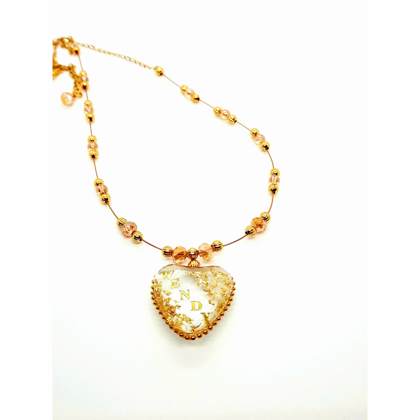 "OR TRANSPARENT"- Gold Necklace (Pendant can take up to 12 letters)