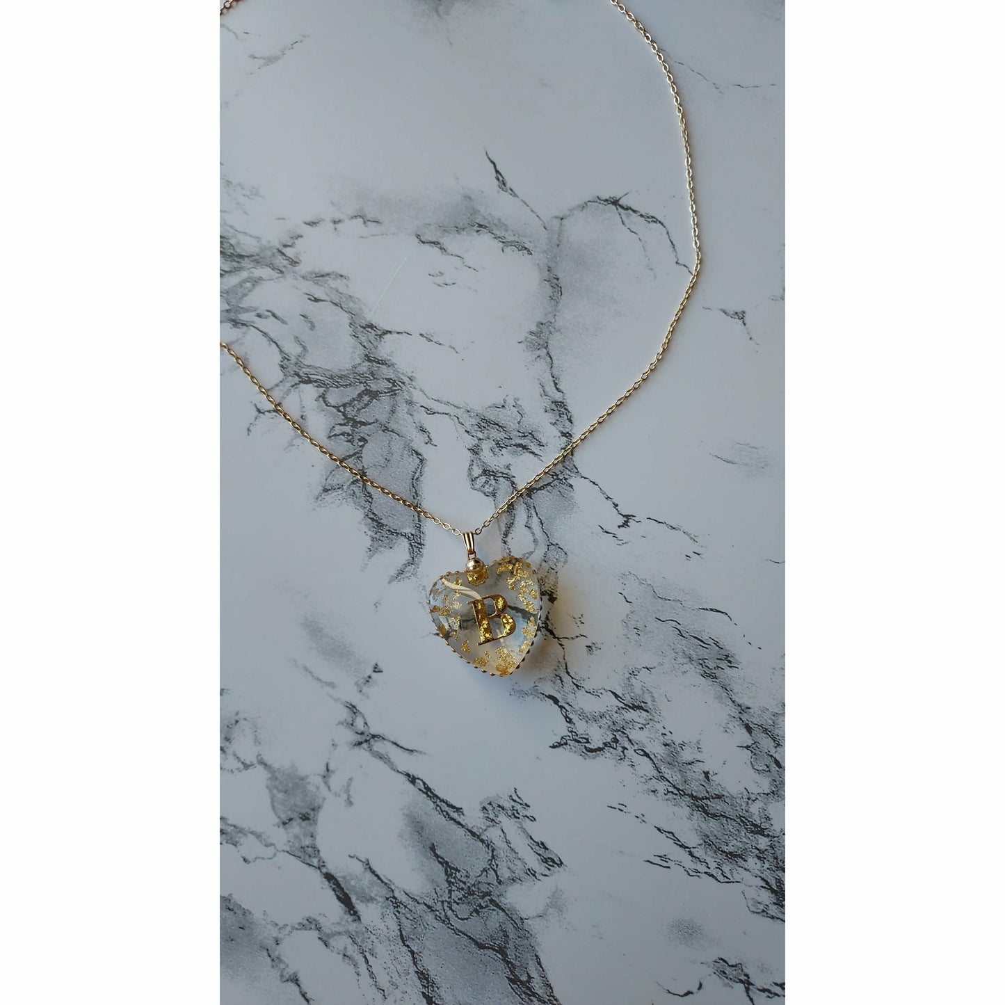 "OR TRANSPARENT"- Gold Necklace (Pendant can take up to 12 letters)