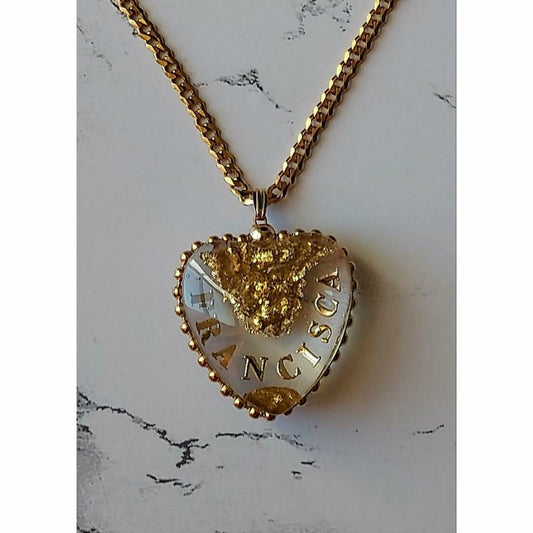 "OR TRANSPARENT"- Gold Necklace (Pendant can take up to 12 letters)