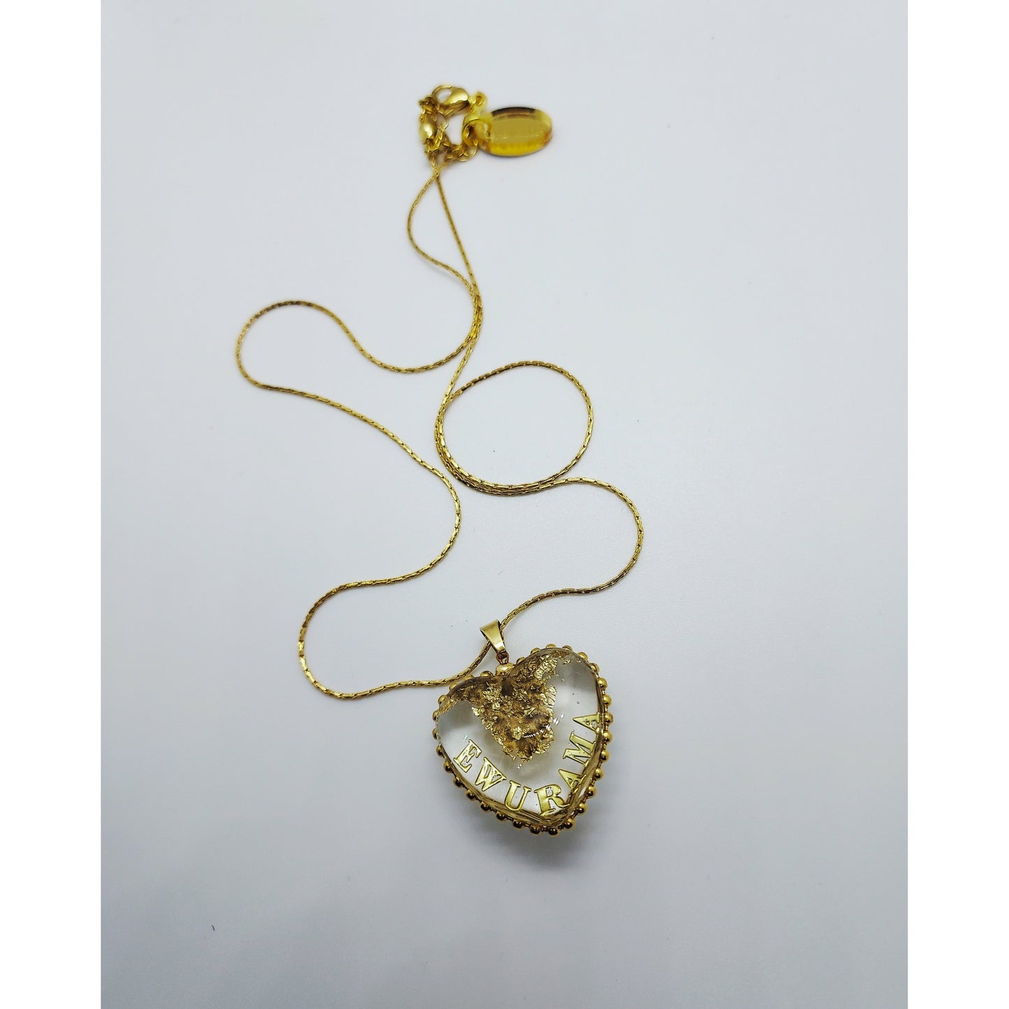 "OR TRANSPARENT"- Gold Necklace (Pendant can take up to 12 letters)